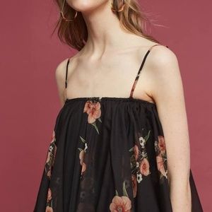 $118 ANTHROPOLOGIE chiffon TOP medium